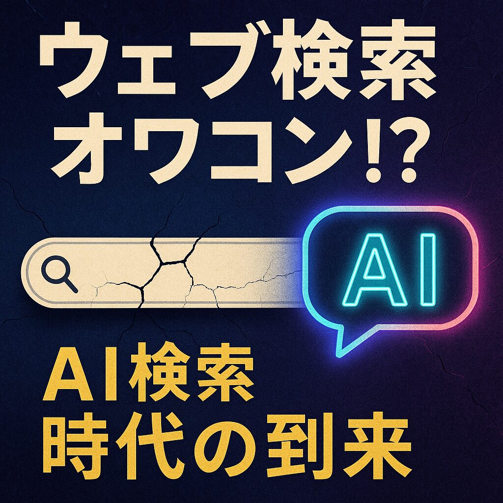 ウェブ検索はオワコン?AI検索時代の到来